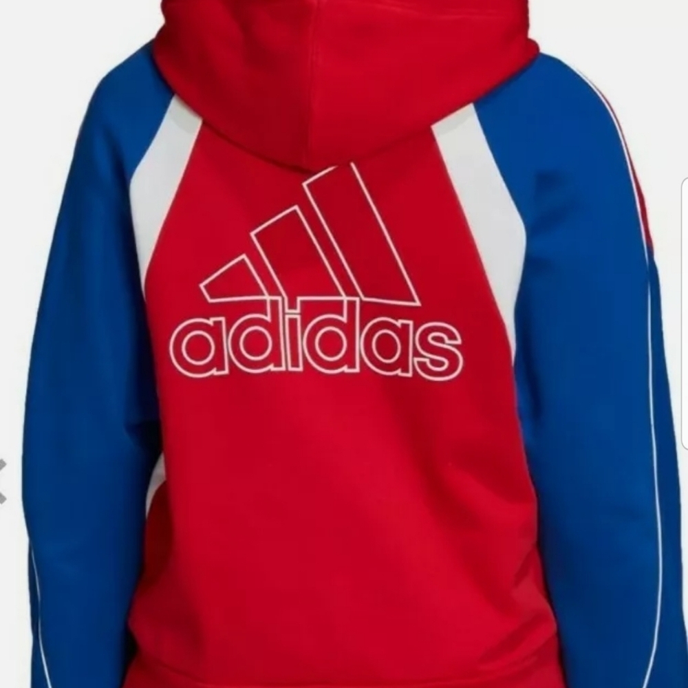 Adidas Colorblock full zip hooded sweatshirt